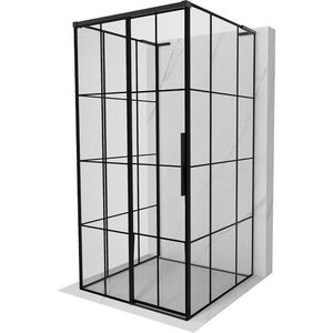 MEXEN/S - Rox-3S L sprchový kút 3 stenný, posuvný ľavá 90 x 90, čierna kratka, čierna 8C2L-090-090-70-77-3S-L vyobraziť