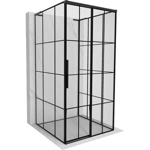 MEXEN/S - Rox-3S L sprchový kút 3 stenný, posuvný pravá 90 x 90, čierna kratka, čierna 8C2L-090-090-70-77-3S-P vyobraziť