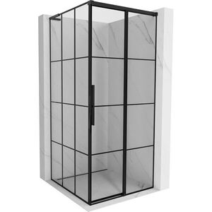MEXEN/S - Rox L sprchový kút posuvný pravá 90 x 90, čierna kratka, čierna 8C2L-090-090-70-77-P vyobraziť