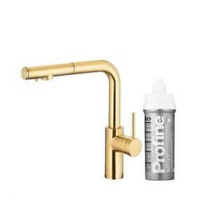 KFA - Duero pure basic pull-out, filter. s otočnou výtokovou armatúrou, PVD brúsené svetlé zlato + profine silver 6623-114-39 vyobraziť