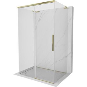 MEXEN/S - Rox-3S L sprchový kút 3 stenný, posuvný 100 x 95, transparent, zlato 8C2L-100-095-50-00-3S vyobraziť
