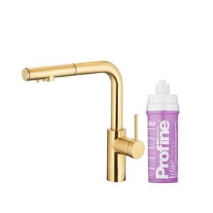 KFA - Duero pure basic pull-out, filtrujúci s otočnou výtokovou armatúrou, brúsené svetlé zlato + profine lilac 6623-115-39 vyobraziť