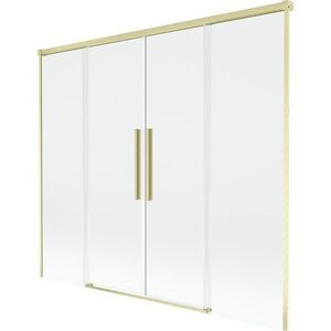 MEXEN/S - Rox vaňová zástena 2-krídlová posuvná 170 x 150, transparent, zlatá kartáčovaná 8C9-170-002-55-00 vyobraziť