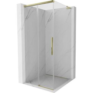 MEXEN/S - Rox L sprchový kút posuvný 95 x 95, transparent, zlato 8C2L-095-095-50-00 vyobraziť