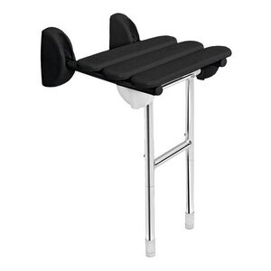 RIDDER - HANDICAP sklopné sedátko do sprchy s podperou, 38x36cm, čierny A140110-1 vyobraziť