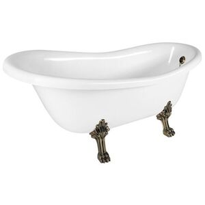 POLYSAN - RETRO voľne stojaca vaňa 157x76, 5x73cm, biela, nohy bronz 43228 vyobraziť