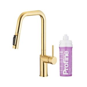 KFA - Duero pure style, filtrujúca, s otočnou výtokovou armatúrou, PVD brúsené svetlé zlato + profine lilac s 6623-315-39 vyobraziť