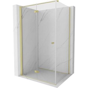 MEXEN/S - Mist-F sprchovací kút skladacie dvere ľavá 100 x 120, transparent, zlato kartáčovaná 8A6T-100-120-55-00-L vyobraziť