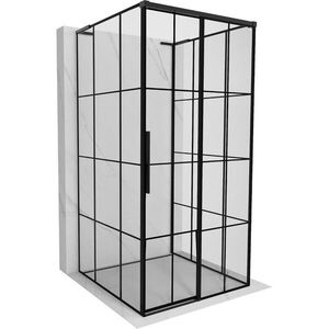 MEXEN/S - Rox-3S L sprchový kút 3 stenný, posuvný pravá 95 x 95, čierna kratka, čierna 8C2L-095-095-70-77-3S-P vyobraziť