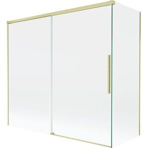 MEXEN/S - Rox vaňová zástena 2-krídlová posuvná 170 + 75 x 150, transparent, zlatá kartáčovaná 8C9-170-075-55-00 vyobraziť