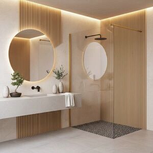 REA/S - Sprchová zástena Flexi Transparent / Brush Gold 120 KPL-K99260 vyobraziť