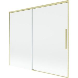 MEXEN/S - Rox vaňová zástena 2-krídlová posuvná 180 x 150, transparent, zlatá kartáčovaná 8C9-180-001-55-00 vyobraziť