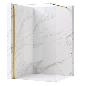 REA/S - Sprchová zástena Flexi Transparent / Brush Gold 80 KPL-K99267 vyobraziť