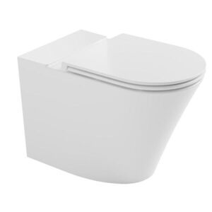Bruckner - FEIN misa pre kombi WC, Rimless, 61x36cm, spodný/zadný odpad, biela 201.424.4 vyobraziť