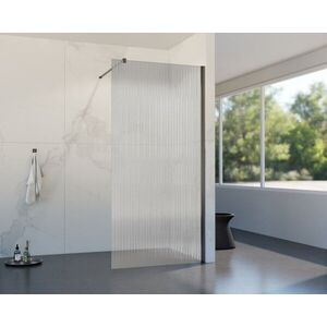 HOPA - Walk-in sprchovací kút LAGOS GRAFIT NEW 200 - Farba rámu - Grafit, Rozmer A - 100, Rozmer C - 200, Výplň - Vrúbkované bezpečnostné sklo - 8 mm BCLAGO10GPN2 vyobraziť