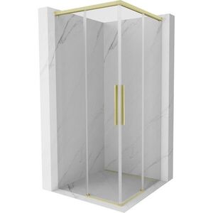 MEXEN/S - Rox Duo sprchovací kút posuvný 90 x 90, transparent, zlato kefovaná 8C2D-090-090-55-00 vyobraziť