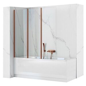 REA - Skladacia vaňová zástena AGAT-3 120 Brush Copper REA-W5697 vyobraziť