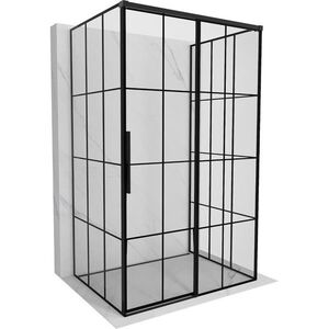 MEXEN/S - Rox-3S sprchovací kút 3 stenný, posuvný pravá 145 x 110, čierna kratka, čierna 8C2-145-110-70-77-3S-P vyobraziť