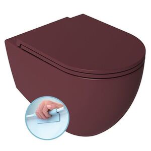 ISVEA - INFINITY závesná WC misa, Rimless, 36, 5x53cm, Matná maroon Red 10NF02005-2R vyobraziť