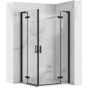REA/S - Sprchová kabína Hugo Double Black 90x90 KPL-K6601 vyobraziť