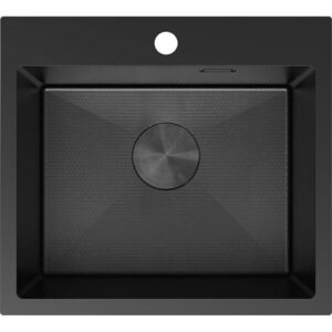 MEXEN - Solix oceľový drez 1-bowl 500 x 450 mm, čierna HC 6402501000-70HC vyobraziť