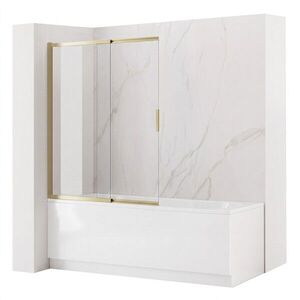 REA - Vaňová zástena posuvná Dario Brush Gold 120 REA-W7888 vyobraziť