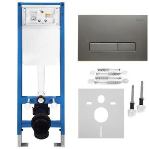 REA - Podomietkový Inštalačný Set Slim 024N pre WC s Tlačidlom HD Titan KPL-E1634 vyobraziť