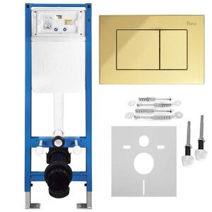REA - Podomietkový Inštalačný Set Slim 024N pre WC s Tlačidlom J Gold KPL-E1636 vyobraziť