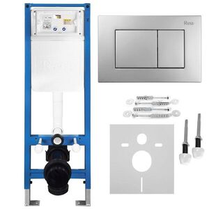 REA - Podomietkový Inštalačný Set Slim 024N pre WC s Tlačidlom J Satin KPL-E1637 vyobraziť