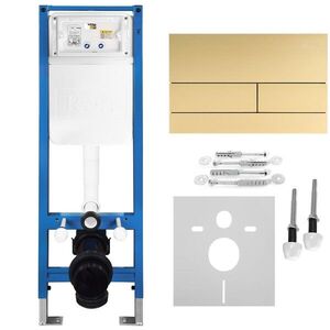 REA - Podomietkový Inštalačný Set Slim 024N pre WC s Tlačidlom T Brush Gold KPL-E1055 vyobraziť