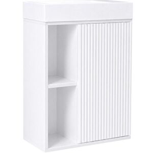 CERANO - Umývadlová skrinka pre WC Sofia - biela matná + umývadlo z liateho mramoru Sofia - biela lesklá - 50x70x25 CER-468818 vyobraziť