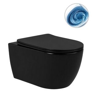 CERANO - WC závesné Felci, Vortex + Slim/UF sedátko - čierna matná - 55, 5x36 CER-680366 vyobraziť