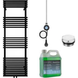 CERANO - Kúpeľňový elektrický radiátorový set Luigi - WIFI - 600W - čierna matná - 1600x500 mm CER-978847 vyobraziť