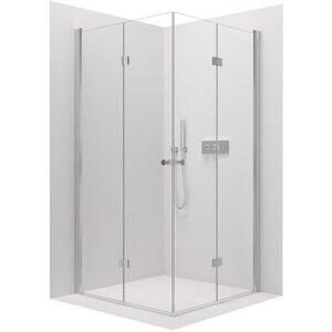 CERANO - Sprchovací kút Volpe Duo Ľ/P - 6 mm - chróm, transparentné sklo - 80x100x190 - zalamovacie CER-469573 vyobraziť