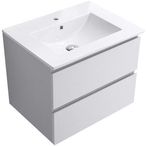 CERANO - Kúpeľňová skrinka Carole + keramické umývadlo Todo - biela matná - 61x50x46, 5 CER-476288 vyobraziť