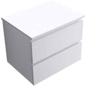 CERANO - Kúpeľňová skrinka Carole + doska pod umývadlo Navira Slim - 18 mm - biela matná - 60x49, 8x46 CER-476291 vyobraziť