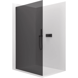 CERANO - Sprchová zástena Walk-in Crystal Ľ/P - 10 mm - bezvzperový systém - čierna matná, grafitové sklo - 120x200 CER-8050BD82695 vyobraziť