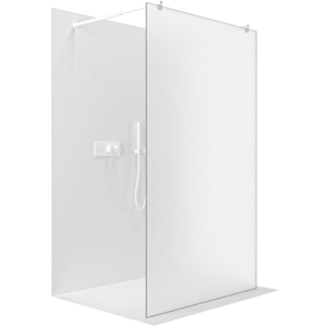 CERANO - Sprchová zástena Walk-in Onyx Duo Ľ/P - 8 mm - guľatá vzpera - biela matná, mliečne sklo - 90x200 CER-8050BD2192 vyobraziť