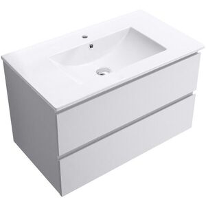 CERANO - Kúpeľňová skrinka Carole + keramické umývadlo Todo - biela matná - 101x50x46, 5 CER-476312 vyobraziť