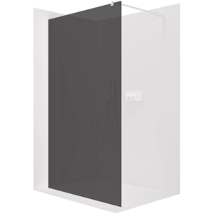 CERANO - Sprchová zástena Walk-in Onyx Round Ľ/P - 8 mm - guľatá vzpera - biela matná, grafitové sklo - 130x200 CER-8050BD187 vyobraziť