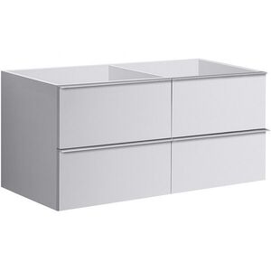 CERANO - Kúpeľňová skrinka pod umývadlo s úchytkou Velora - biela matná, chrómová úchytka - 138x53x46, 5 CER-664918 vyobraziť