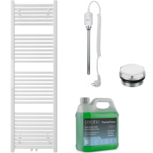 CERANO - Kúpeľňový elektrický radiátorový set Lincoln - 300W - biela matná - 1600x500 mm CER-978871 vyobraziť