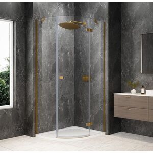 POLYSAN - GLOBE GOLD MATT štvrťkruhová sprchová zástena 1000x900, číre sklo, pravé GB2190RG vyobraziť