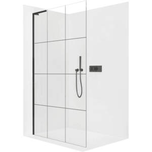 CERANO - Sprchová zástena Walk-in Onyx L-ľavá vzpera - 8 mm - čierna matná, industriálne sklo - 90x200 CER-8050BD1320 vyobraziť