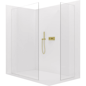 CERANO - Sprchová zástena Walk-in Crystal TL/P - 8 mm - bezvzperový systém - zlatá, transparentné sklo - 140x70x200 CER-8050BD5664 vyobraziť