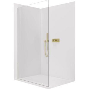 CERANO - Sprchová zástena Walk-in Crystal Ľ/P - 8 mm - bezvzperový systém - zlatá, transparentné sklo - 120x200 CER-8050BD6645 vyobraziť