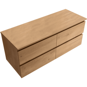 CERANO - Kúpeľňová skrinka Carole + doska pod umývadlo Navira Slim - 18 mm - dub medový - 140x49, 8x46 CER-8050BD82823 vyobraziť