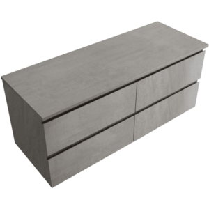 CERANO - Kúpeľňová skrinka Carole + doska pod umývadlo Navira Slim - 18 mm - betónovo šedá - 120x49, 8x46 CER-8050BD82983 vyobraziť