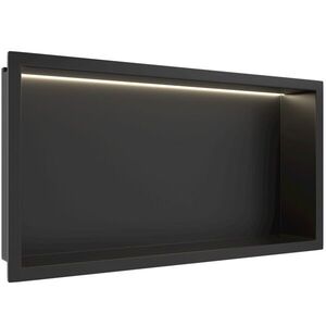 CERANO - Zápustná polička/nika do obkladu s LED osvetlením - čierna matná - 60x30x10 CER-028782 vyobraziť