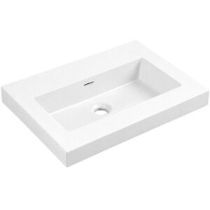 CERANO - Umývadlo z liateho mramoru Ovo - s prepadom - biela lesklá - 55, 5x46, 5 CER-670780 vyobraziť